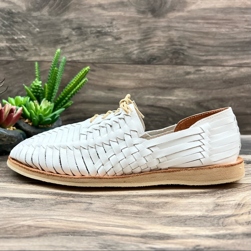 ❌SOLD❌NIB Sbicca Tribbley Huarache Loafer Oxford Flats Sandal White Leather 9 - Picture 7 of 13